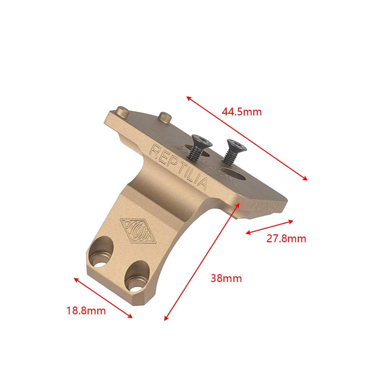 Soporte óptico compensado táctico Base de mira de punto rojo compensada de 45 grados para mira de punto rojo para 30 mm - imagen 3