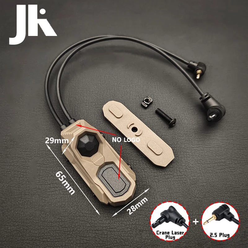 Interruptor de presión táctico AXON para linterna, interruptor trasero remoto de doble función para M300, M600B, Airsoft, arma, luz de explorador, PEQ15, DBAL-A - imagen 5