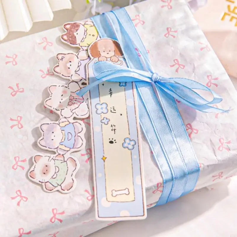 30pcs Gatito Puppy Art Illustrations Lectura marcadores Nota álbumes recortes K1KF - imagen 2