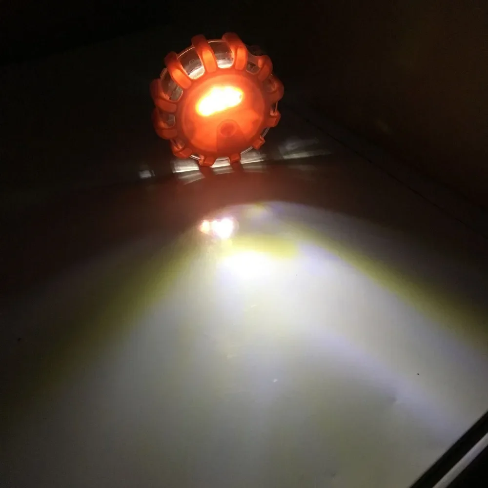 8 modos de emergencia seguridad del tráfico carretera llamarada advertencia intermitente luz alarmante 12 LED Base magnética baliza de disco para coche camión barco - imagen 5