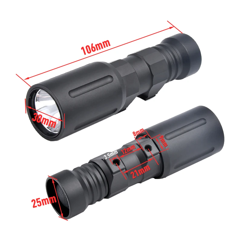 Linterna Táctica LED WADSN de 1000 Lúmenes, Potente, Modelo Scout Weapon1, PLH-V2, para Airsoft, Riel Picatinny, Accesorios de Caza - imagen 5