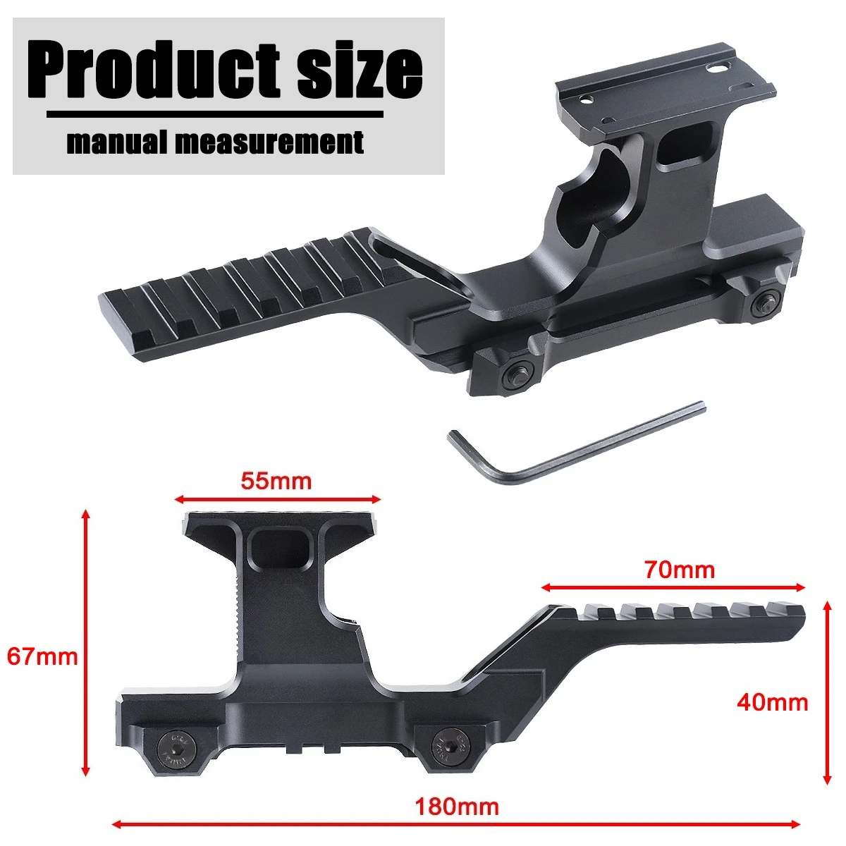 Mira telescópica para Rifle voladizo Hydra Mount, montaje elevador de 2,91 pulgadas para 551 553 558 552 T01 T02, mira telescópica Airsoft de punto rojo para AR15 - imagen 4