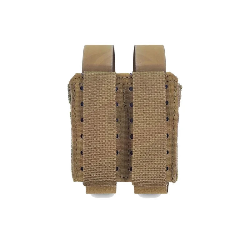 Bolsa doble Mag Airsoft, portador de placa táctica, bolsa para revistas de 9mm, bolsa MOLLE de liberación rápida para caza, equipo de funda - imagen 2