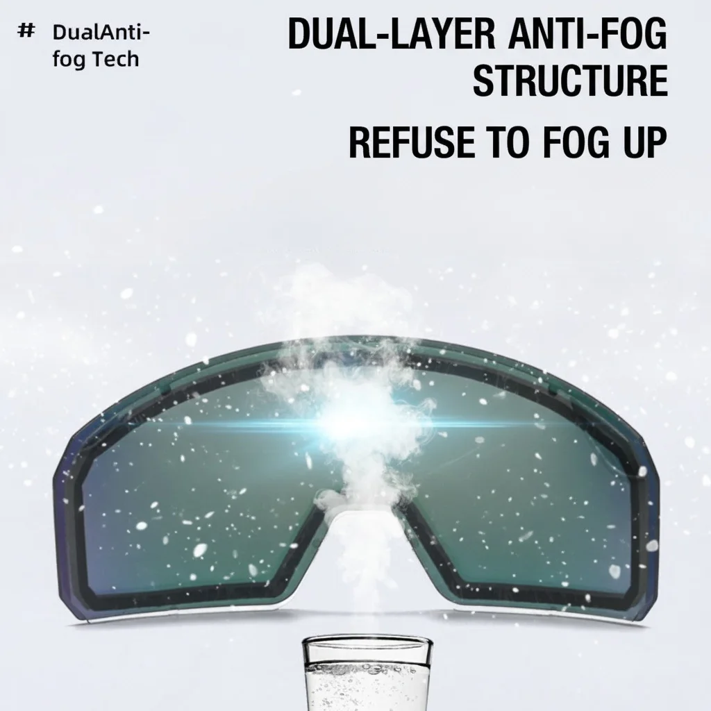 JSJM nuevo profesional HD doble capa antiniebla gafas de esquí para adultos moto de nieve UV400 gafas para deportes al aire libre nieve Snowboard gafas - imagen 4