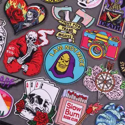 Parche táctico termoadhesivo calavera poker hip hop