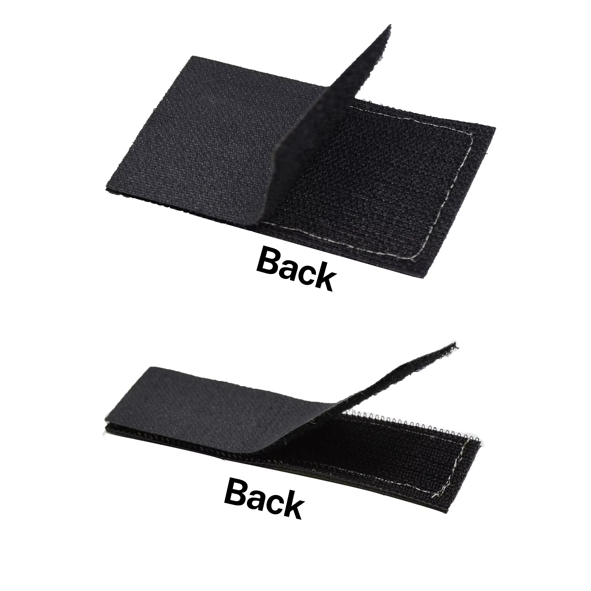 Parches colocados sobre mochila táctica con panel MOLLE