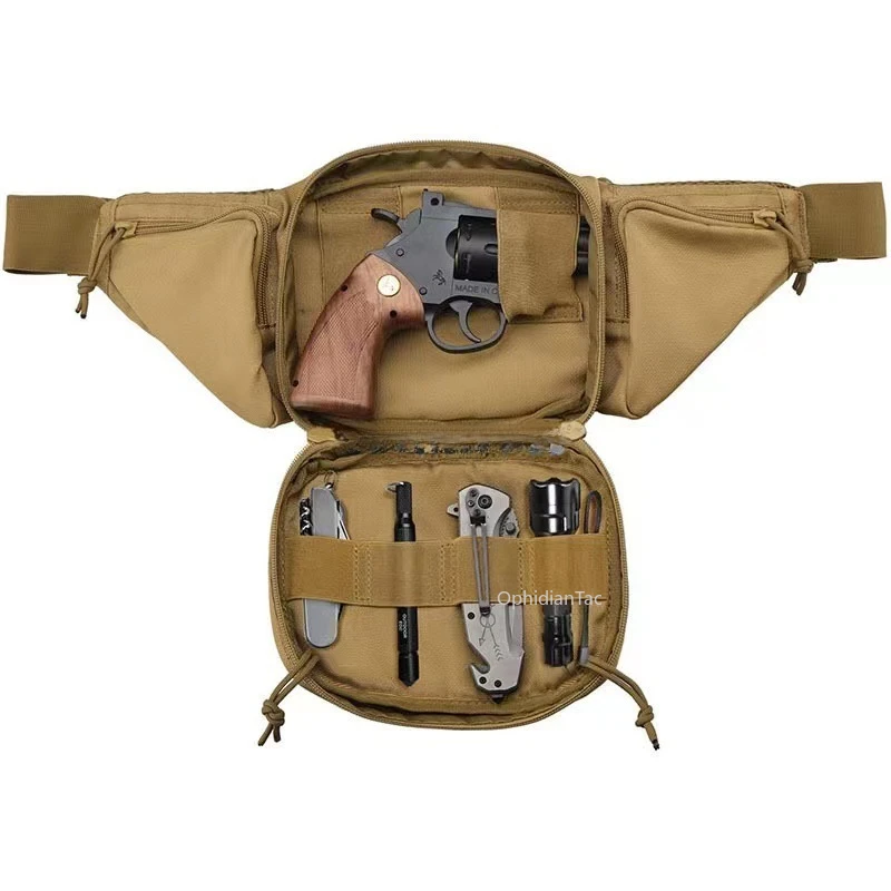 Riñonera táctica de nailon, bolsa de teléfono para senderismo, deportes al aire libre, ejército, caza, escalada, Camping, cinturón, bolsas Airsoft Cs - imagen 3