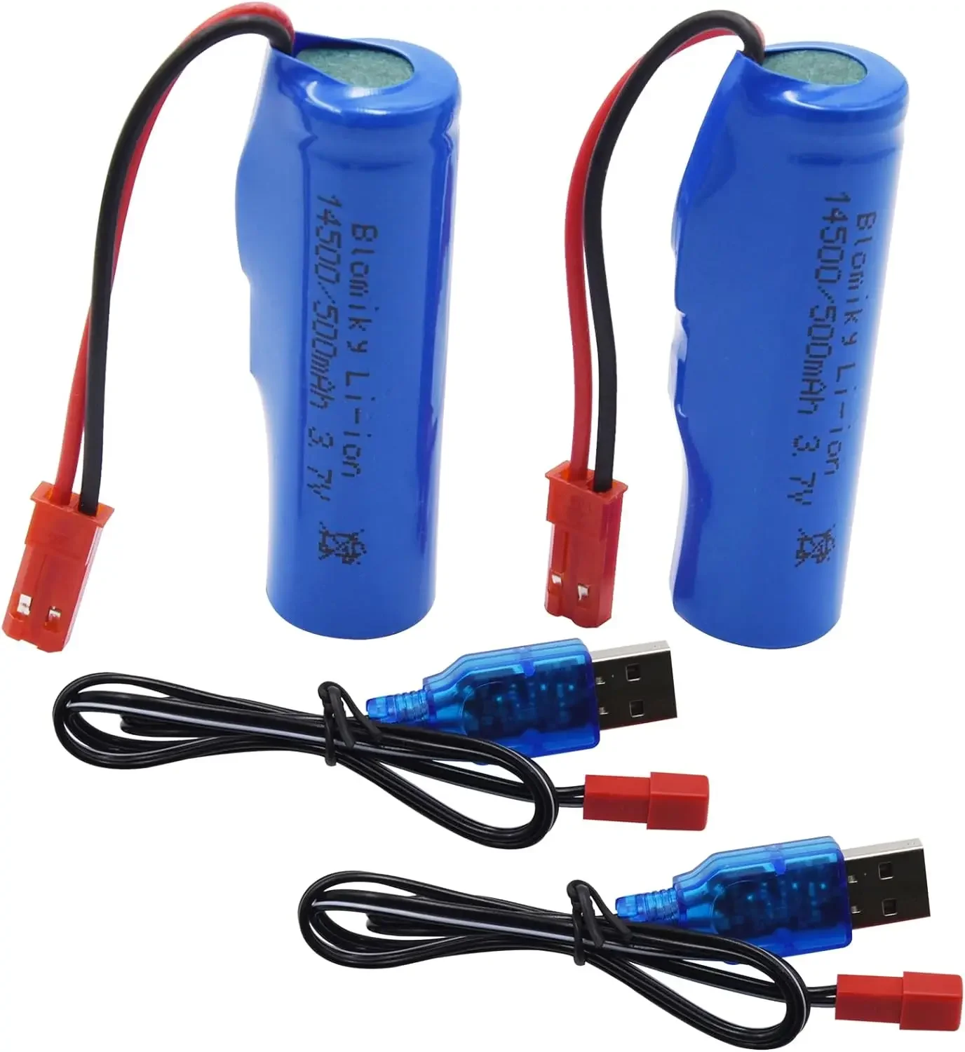 Batería recargable de iones de litio para camiones de construcción, enchufe JST y Cable cargador USB para Huina 3,7 500 14500 RC, 1337 V, 1338 mAh, 1337 - imagen 2