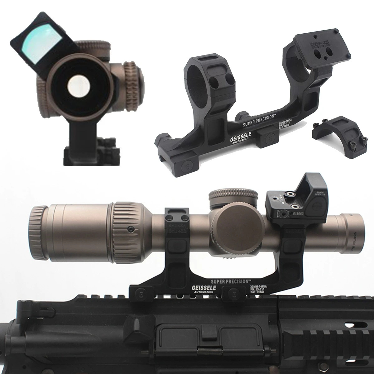 GEISSELE Super Precision 1,54 "1,93" montaje 25,4/30mm alcance de doble anillo ROF-45 ROF-90 montaje MI AK montaje de alcance de riel lateral - imagen 2
