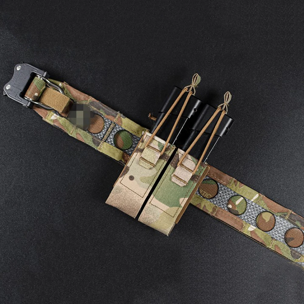 Bolsa táctica para revistas de pistola DPMP, bolsa doble para revistas, chaleco, bolsa Mag, cinturón MOLLE, bolsas para revistas Airsoft de caza