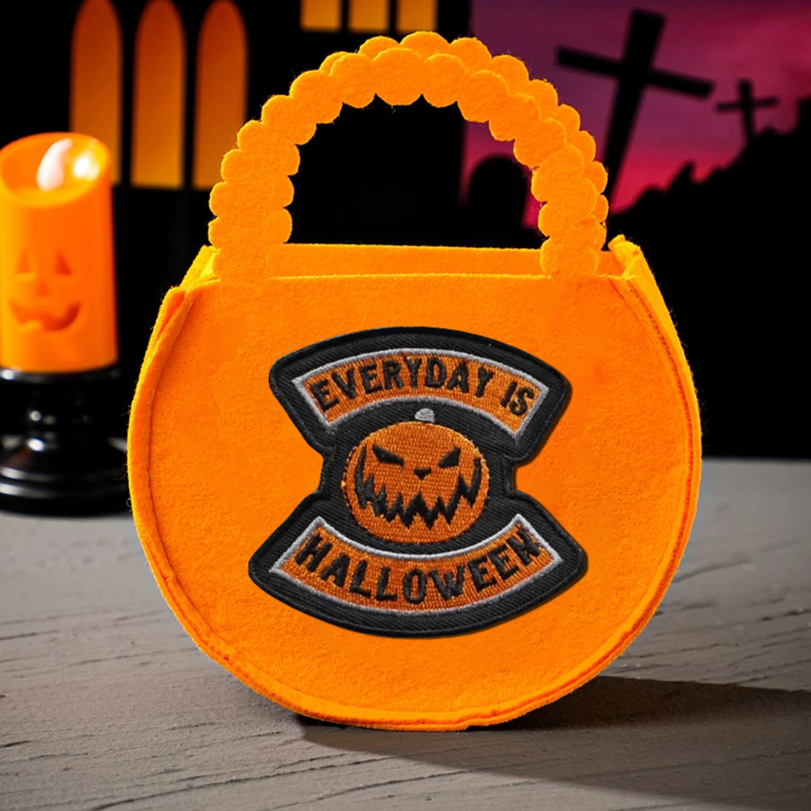 Parche bordado táctico de calabaza de Halloween para todos los días, parches divertidos de gancho y bucle, insignia de moral, pegatinas para mochila del ejército militar - imagen 5