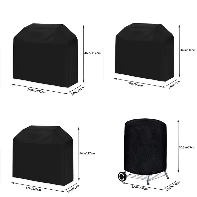 Cubierta impermeable para barbacoa, accesorios para parrilla de barbacoa, antipolvo y lluvia, parrilla de barbacoa de gas de carbono