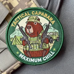 Parche táctico Capibara Maximum Chill, gancho y bucle MOLLE