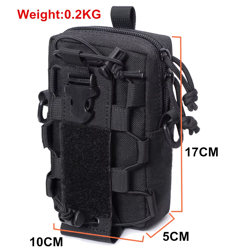 Bolsa portabotellas MOLLE – Riñonera EDC táctica para camping - imagen 4