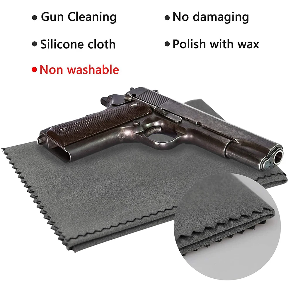 Paño de limpieza de pistola táctica, Trapos de pistola de carrete de silicona de microfibra, accesorio de herramienta de limpieza de pistola de pulido, 12" - imagen 5