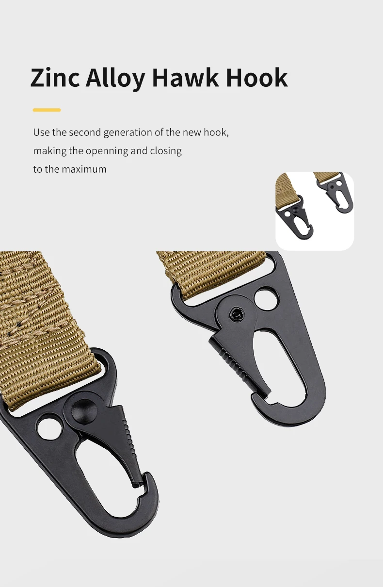 Eslinga táctica de doble punto (nylon) - Diseño ajustable, perfecta para cazar y aventuras al aire libre - imagen 5