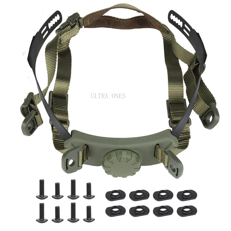 Sistema de suspensión interior de casco táctico, cascos CS de tiro, correa de bloqueo de cabeza ajustable, accesorios para casco de corte alto SF rápido - imagen 2