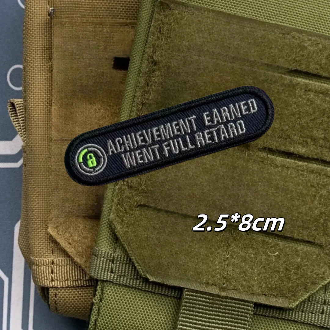 Parche táctico de retardo completo ganado de logro, parches de gancho y bucle bordados, insignia de moral militar, brazalete, pegatinas para mochila - imagen 2