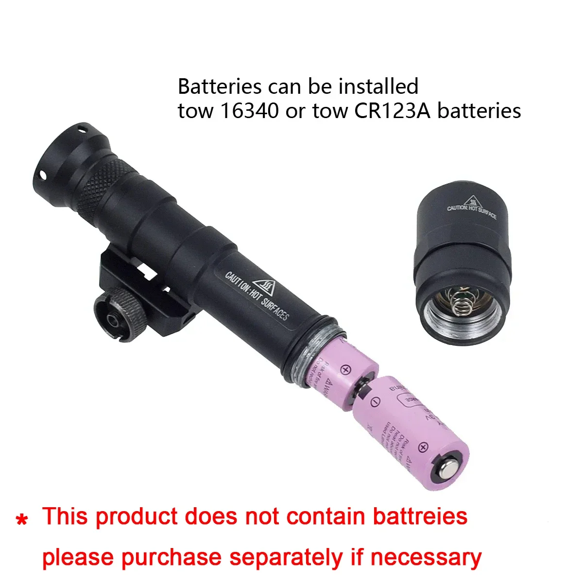 Linterna táctica SF M600 M600B, armas, luz LED para pistola de caza con interruptor de presión remoto para riel AR15 de 20mm - imagen 2