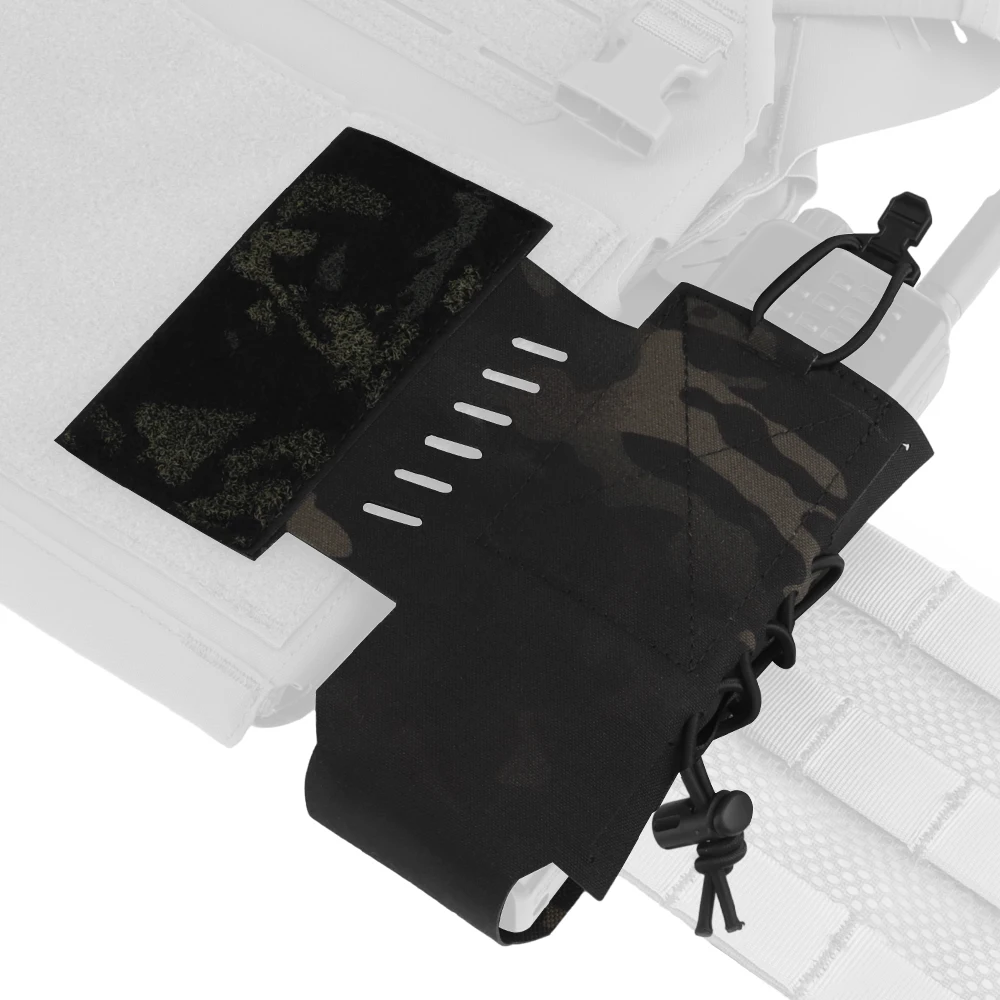 Bolsa de radio táctica AN/PRC148/152/163, almacenamiento de intercomunicador, cuerda elástica, chaleco de caza fijo, equipo de pecho, accesorios laterales - imagen 5