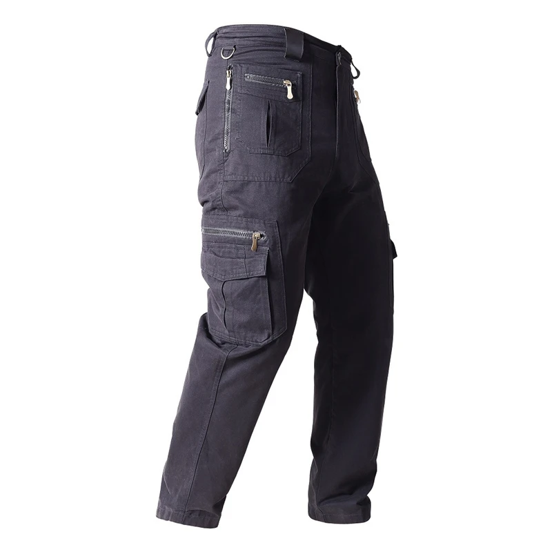 Pantalones Cargo tácticos militares para hombre, monos con múltiples bolsillos, pantalones sueltos transpirables, ropa informal para primavera y otoño - imagen 4
