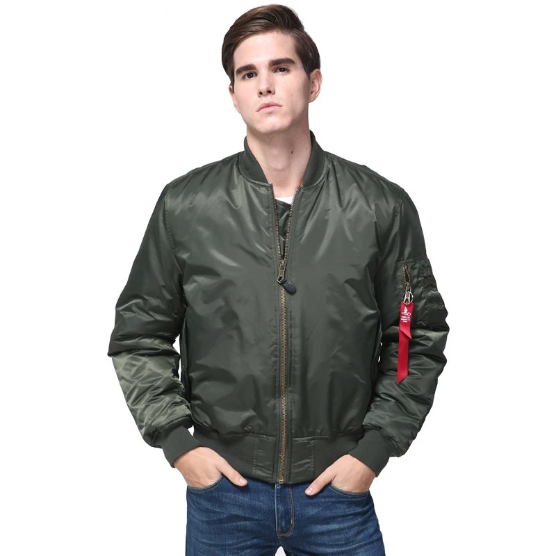 Chaqueta Bomber de invierno para hombre, chaqueta militar táctico de piloto, abrigo de vuelo de la Fuerza Aérea Ma-1, chaqueta de béisbol acolchada de algodón grueso - imagen 4