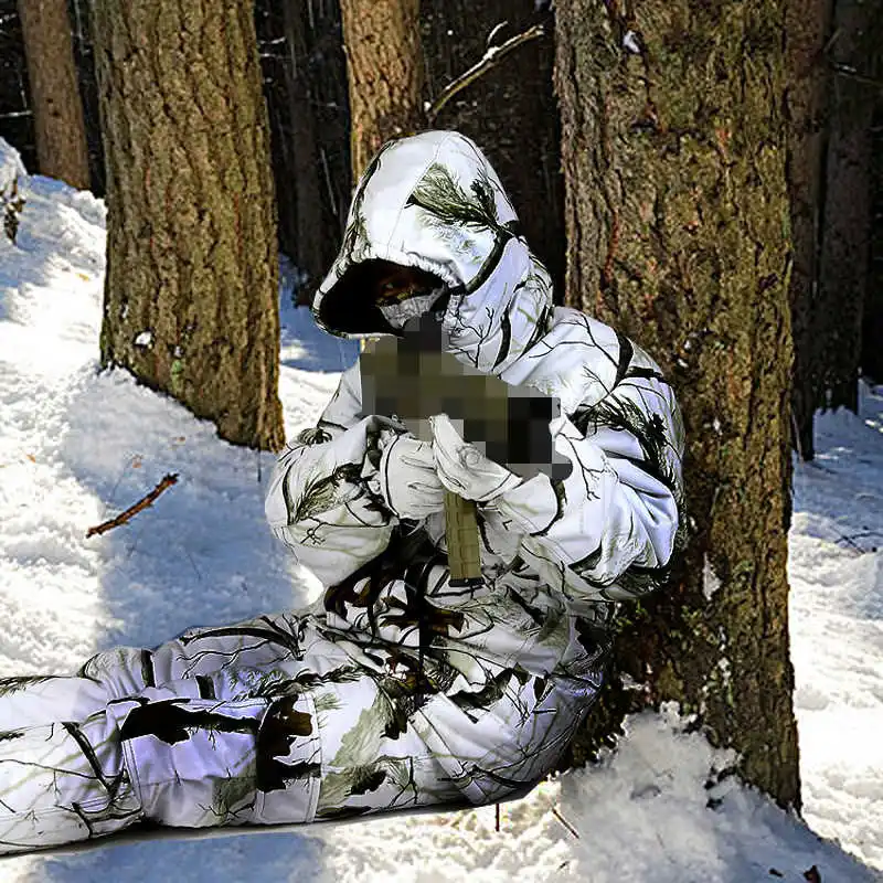 Traje de invierno de camuflaje de nieve biónico engrosado impermeable frío y cálido - imagen 2
