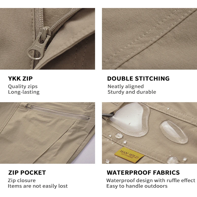 Pantalones casuales militares ligeros para hombres, pantalones largos del ejército impermeables, pantalones tácticos de secado rápido para acampar, pantalones de trabajo militares - imagen 4