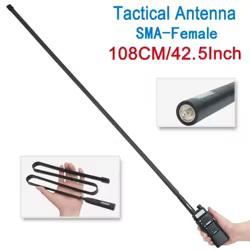 Antena táctica ABBREE plegable SMA hembra para Baofeng