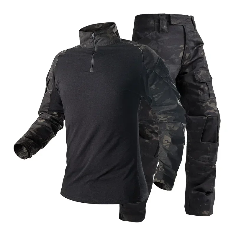 Trajes tácticos, trajes de uniforme Milita, camisas de caza de camuflaje, pantalones Cargo, conjuntos de ropa de caza de Paintball Airsoft, uniforme para exteriores - imagen 4