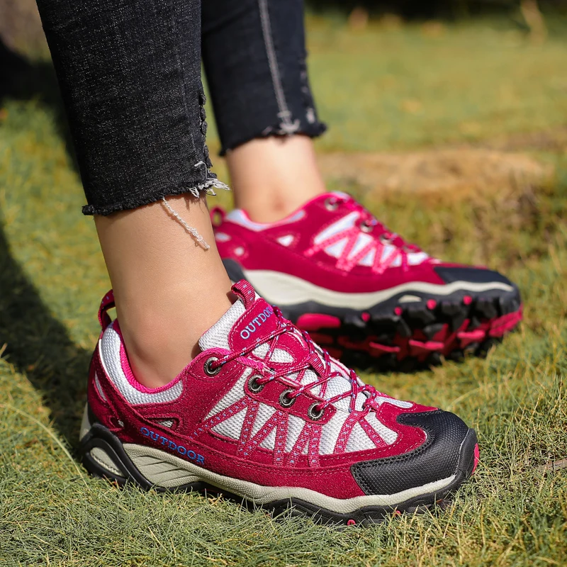 HIKEUP-zapatos deportivos de alta calidad para hombre y mujer, calzado informal impermeable y cómodo para caminar, entretenimiento deportivo - imagen 4