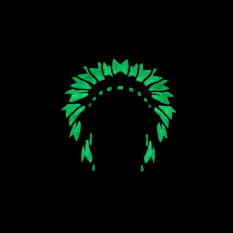 Parches de gancho y bucle de jefe indio, insignia de moral táctica de PVC, mochila, decoración de ropa, pegatina de parche noctilucente diy - imagen 5