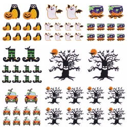 Parche termoadhesivo bordado murciélago calabaza – Halloween para coser o planchar