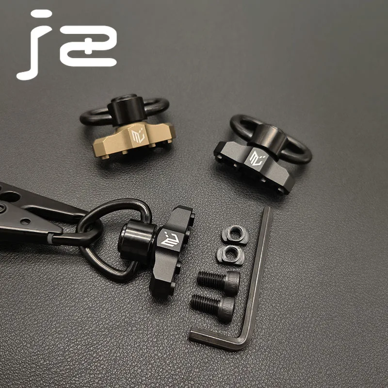 Soporte táctico de Metal QD para Base de montaje MLOK, hebilla de correa giratoria, botón de liberación rápida, accesorios AR15 para caza al aire libre - imagen 3