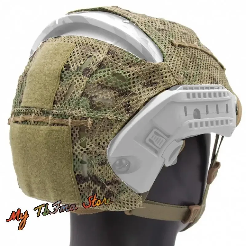 FMA casco táctico Airframe cubierta de camuflaje piel AF/CP casco tela de malla - imagen 4