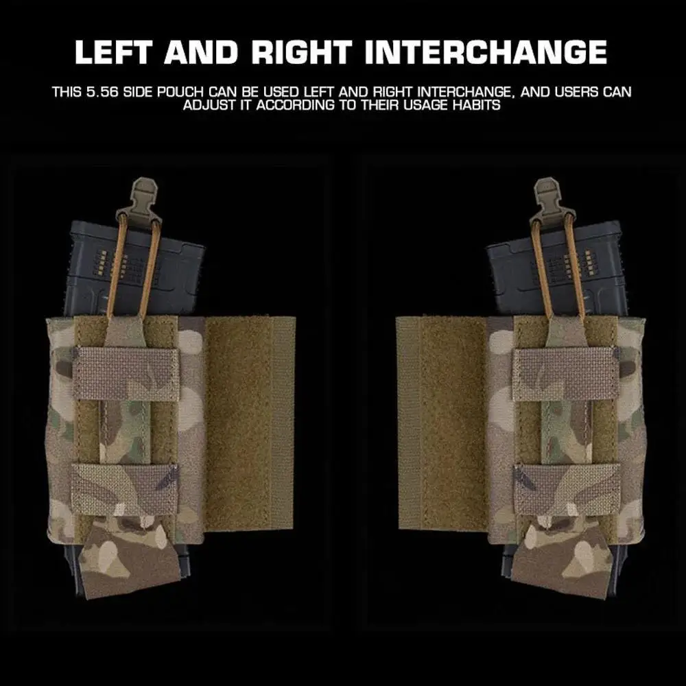 Bolsa táctica para revistas M4, portador de placa serie R, chaleco lateral con gancho y bucle, soporte para Mag Airsoft 5,56, accesorios para chaleco de caza - imagen 5