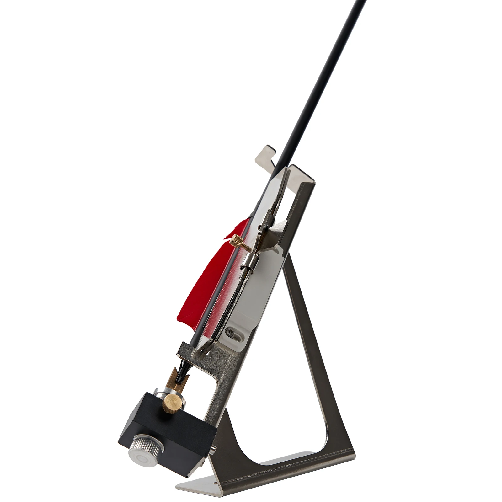 Dispositivo de adherencia de plumas de aleación de aluminio, palo ajustable, pluma de plástico Real, accesorios de Tiro con Arco recurvo, flecha - imagen 3