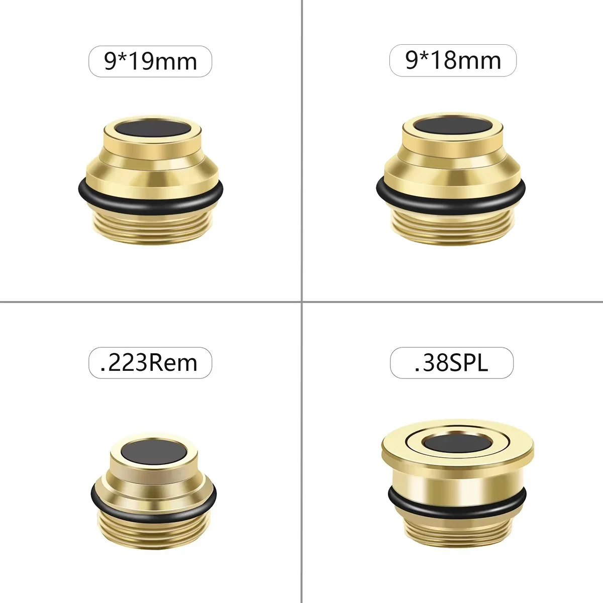 Cubierta táctica del interruptor del cartucho del entrenador láser de 9mm para 9x18mm 9x19mm.38SPL.45ACP.380ACP.223rem.40 entrenamiento de caza de balas