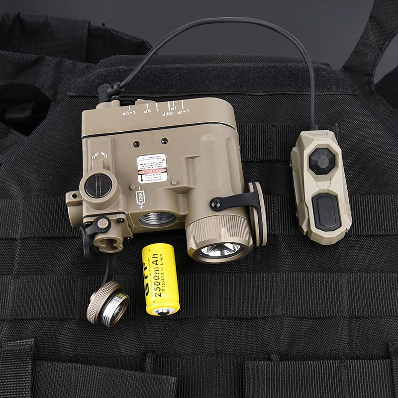 Linterna láser táctica DBAL D2, interruptor AXON, láseres IR rojos, luz LED infrarroja blanca, equipo de caza Airsoft apto para sistema de 20MM - imagen 5