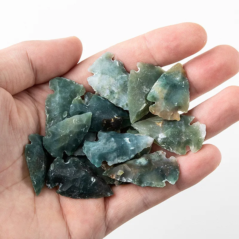 Colgante de ágata natural hecho a mano: dije decorativo de piedra azul retro (varios tamaños disponibles)