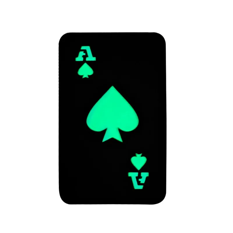 Parches reflectantes de gancho y bucle para naipes, insignia de pala A Morale, emblema de brillo nocturno, pegatina para mochila, accesorios tácticos, brazalete - imagen 5