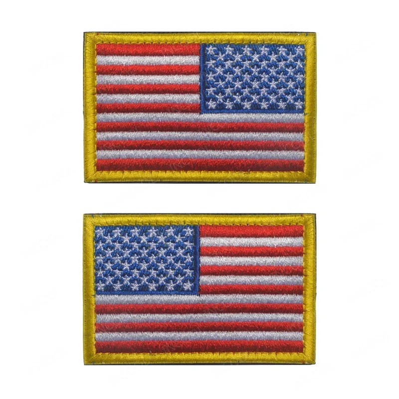Parche de bandera estadounidense de Estados Unidos de Estados Unidos, parches tácticos regulares e inversos para chaquetas de uniforme, insignias de brazalete - imagen 4