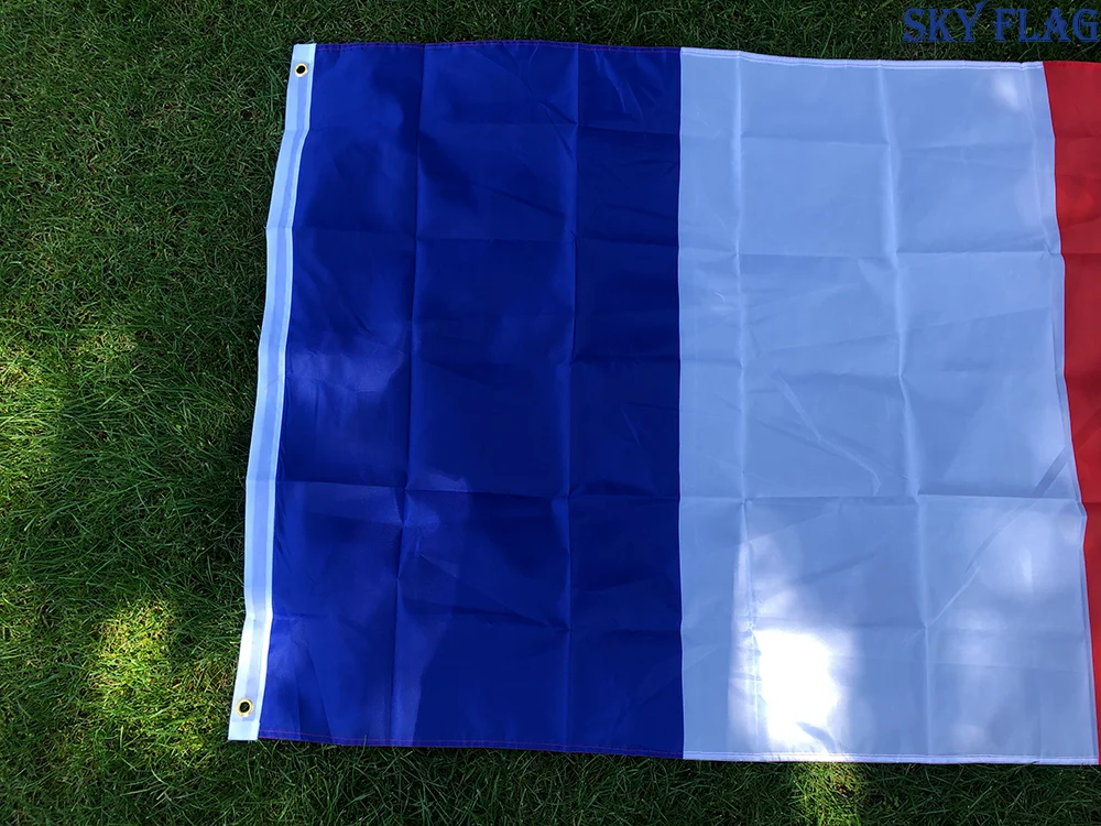 Bandera de SKY, envío gratis, bandera de gran Francia, 90x150cm, colgante, azul, blanco, rojo, fra fr, pancarta de poliéster francés, decoración, bandera francesa - imagen 3