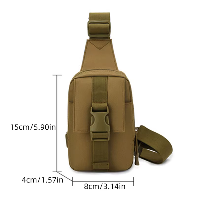 Bolso de pecho MOLLE táctico para hombre senderismo camping caza pesca - imagen 5