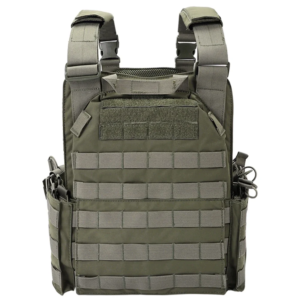 Chaleco táctico portador de placa de liberación rápida, chaleco Molle ajustable protector para caza al aire libre para caza Airsoft, combate de Paintball - imagen 2