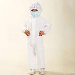 Traje desechable infantil con capucha transpirable antipolvo