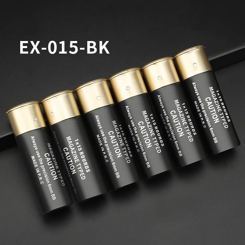 Paquete de 6 conchas para escopeta Airsoft, 15 carritores Airsoft estándar BBs redondos de 6mm para accesorios para escopetas Airsoft de tiro múltiple y de un solo disparo - imagen 2