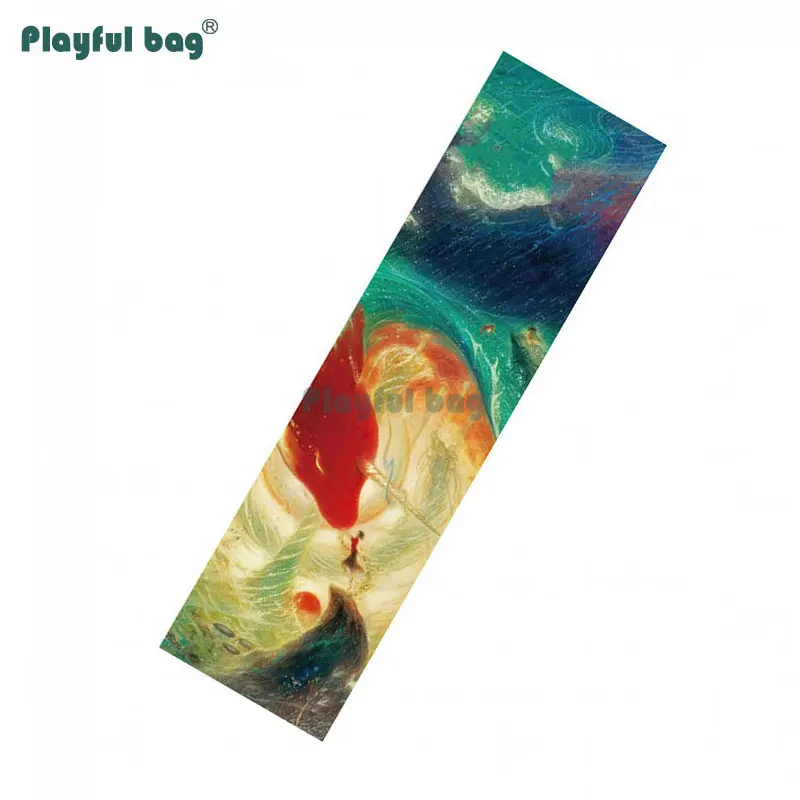 Papel de lija para monopatín 84x23CM, pegatina antideslizante, patrón de moda, decoración de doble balancín, pegatinas para monopatín AMB140 - imagen 5