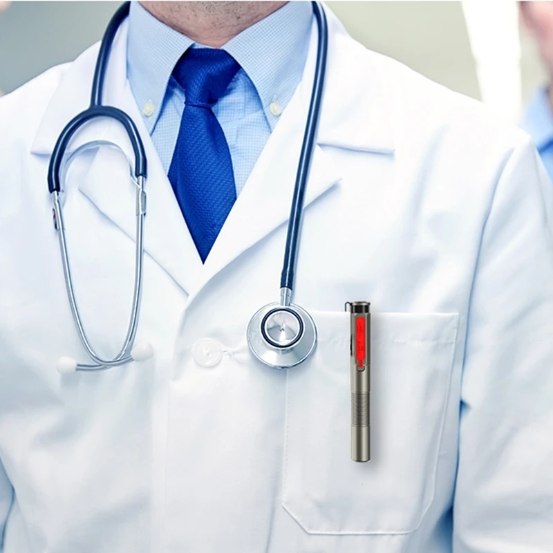 Mini bolígrafo 2 en 1, lámpara Led blanca cálida, linterna portátil de primeros auxilios, recargable por USB, para senderismo, trabajo, iluminación de emergencia - imagen 5