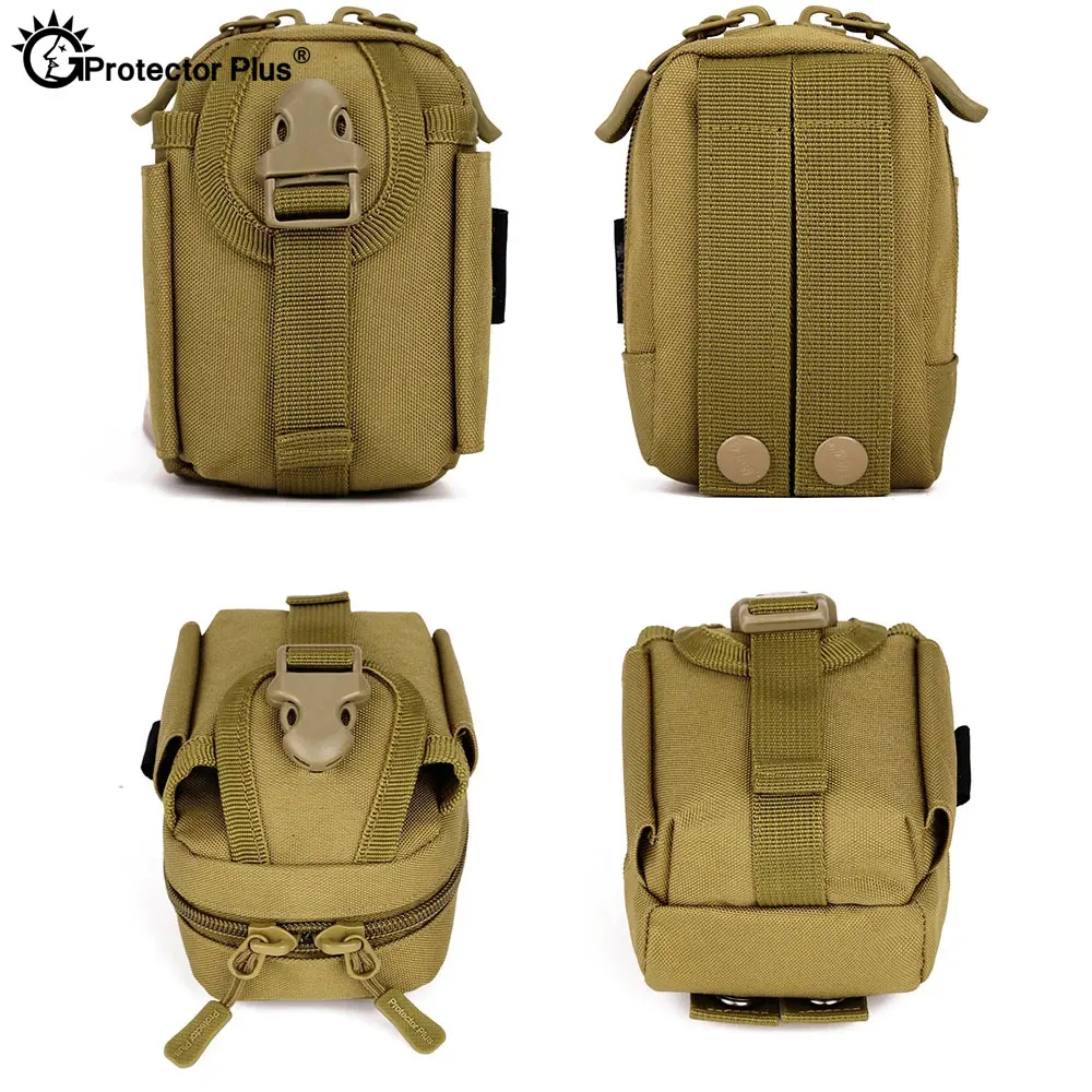 Bolsa táctica Molle para deportes al aire libre, riñonera impermeable con bolsillo para acampar y senderismo - imagen 3